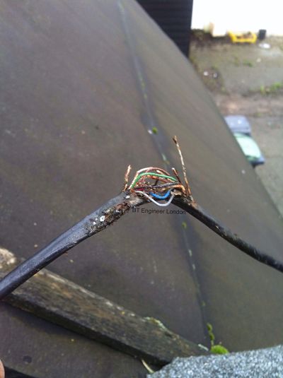 Broken telephone cable replaced