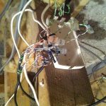 Messy telephone wiring left by a previous installer