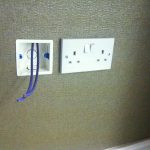 Telephone wiring inside a back box